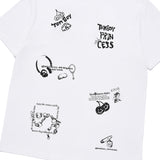 ドゥードゥルチェリートムボーイグラフィックTシャツ / DOODLE CHERRY TOMBOY GRAPHIC T-SHIRT [WHITE]
