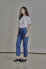 オーバーサイズロゴ刺繍Tシャツ/OVERSIZED LOGO EMBROIDERED T-SHIRT_WHITE