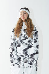 ウェーブフリースプルオーバー / BSR2223FWPO001 ZGZG WAVE FLEECE PULLOVER BLACK WHITE