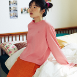 크로플 로고 티셔츠(코랄핑크)