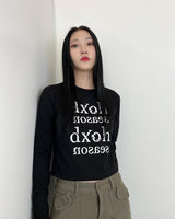 シーズンロゴセミウォーマークロップTシャツ