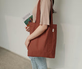 Twill simple line bag - brick