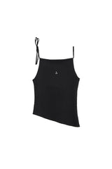 アンバランスホルターノースリーブ / UNBALANCED HALTER SLEEVELESS (BLACK)