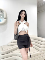 ストラップショートレギンススカ－ト/850. Strap short leggings sk (2color)
