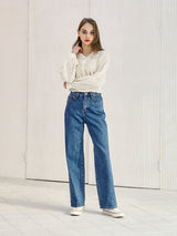 ワイドデニムパンツ / W50 WIDE DENIM PANTS_DEEP BLUE