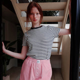 エンボストライプT / EMBO STRIPE TEE_NAVY