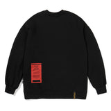 21 STGM HEAVY SWEAT CREWNECK WHITE MELANGE / BLACK (6645491925110)