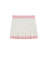 ブークルニットプリーツスカート/BOUCLE KNIT PLEATS SKIRT IVORY
