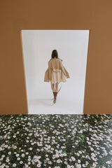 Ruffle back trench coat 