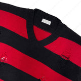 ストライプ ロープ クロップド ニットウェア / SK Stripe rope cropped knitwear (2 colors)