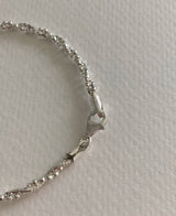 [92.5silver] flower chain bracelet