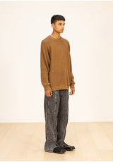 ハーフインシジョンオーバーニット/HALF INCISION OVERSIZED KNIT