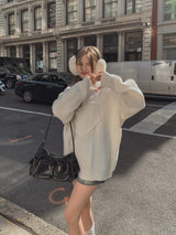 (UNISEX) ケーブルハートラウンドニット