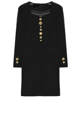 Gold buttoned dress