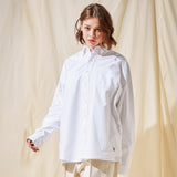 VZロゴビックオーバーフィットオックスフォードシャツホワイト/VZ Logo Big Over Fit Oxford Shirt White (6683359641718)