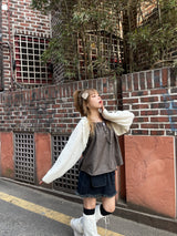ビッグポケットフリンジビンテージデニムスカート / Big Pocket Fringe Vintage Denim Skirt