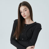 CUT-OFF LINE TOP / BLACK