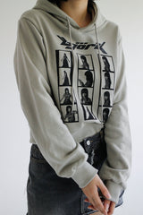フォトクロップフードTシャツ/Photo Crop Hooded T-shirt (2color)