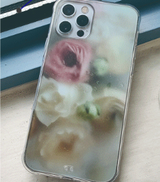 エモーショナルフラワーシルエットカラーローズフォーンハードケース / Emotional flower silhouette color rose phone hard case