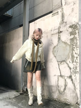 モリガールコージールースウールフーデッドニットウェア