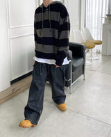 No.9228 stripe over hood KNIT (3color) (6645571518582)