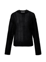 Sheer ribbed knit - Navy (6682467434614)