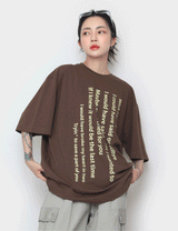ウィッシュレタリングオーバー半袖Tシャツ / Wish Lettering Over Short Sleeve T-shirt