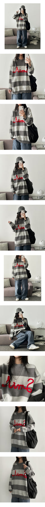 a font-strip knitwear