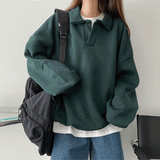 Napping turtleneck collar sweatshirt
