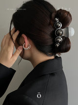 Hair Clip Silver Ball _ ALL SV