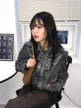 Arcti leather blouson jacket
