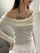 Vignette two-string string halter sleeveless
