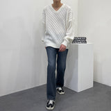 ルーズフィットメンニット/SK Loose fit Fischer Man Knitwear (5 colors)