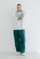 ラッキージャングルクルーネック / BSR2223FWPO068 LUCKY JUNGLE CREWNECK HEATHER GREY