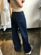ワイドフィットデニムパンツ/WIDE FIT DARK BLUE DENIM PANTS [17789]