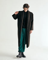 UNISEX FAKE NUBUCK MAXI COAT M - DARK BROWN (6636063096950)