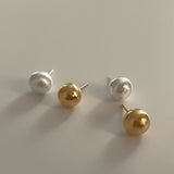 メルティングボールピアス / melting ball earring