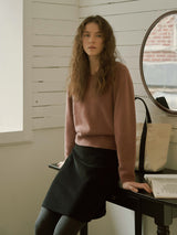 Raccoon v-neck knit (6653803004022)