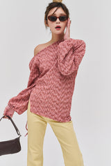ワニアンバランスボカシブラウス/Wani Unbalanced Bokashi bl (2 colors)