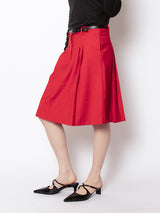 VIVID PLEATS SKIRT (TOMATO)