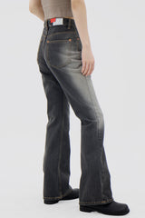 サンディンググレーブーツカットデニムパンツ/no.3015 Sanding Gray Bootcut Denim Pants
