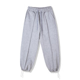 フロントシームツーウェイワイドスウェットパンツ / FRONT SEAM 2WAY WIDE SWEAT PANTS GREY (6554437582966)