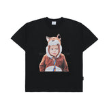 BABY FACE FOX DOLL SHORT SLEEVE T-SHIRT BLACK