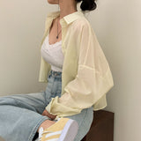 サンデールーズフィットクロップガーゼシャツ