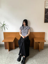 フィッションツーウェイプリーツロングスカート / Fiction two-way pleated long skirt