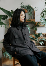 unisex suede jacket gray