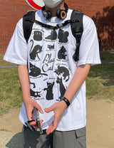 レイジーキャットハーフTシャツ