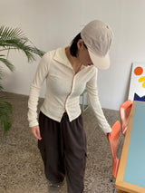 オープンハイネックTシャツ