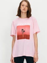 フラワーベースプリントTシャツ / Vase printed tee - White