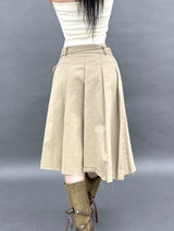 ベターラップアンバランスロングプリーツスカ－ト/797. Better wrap unbal long pleats sk (2color)